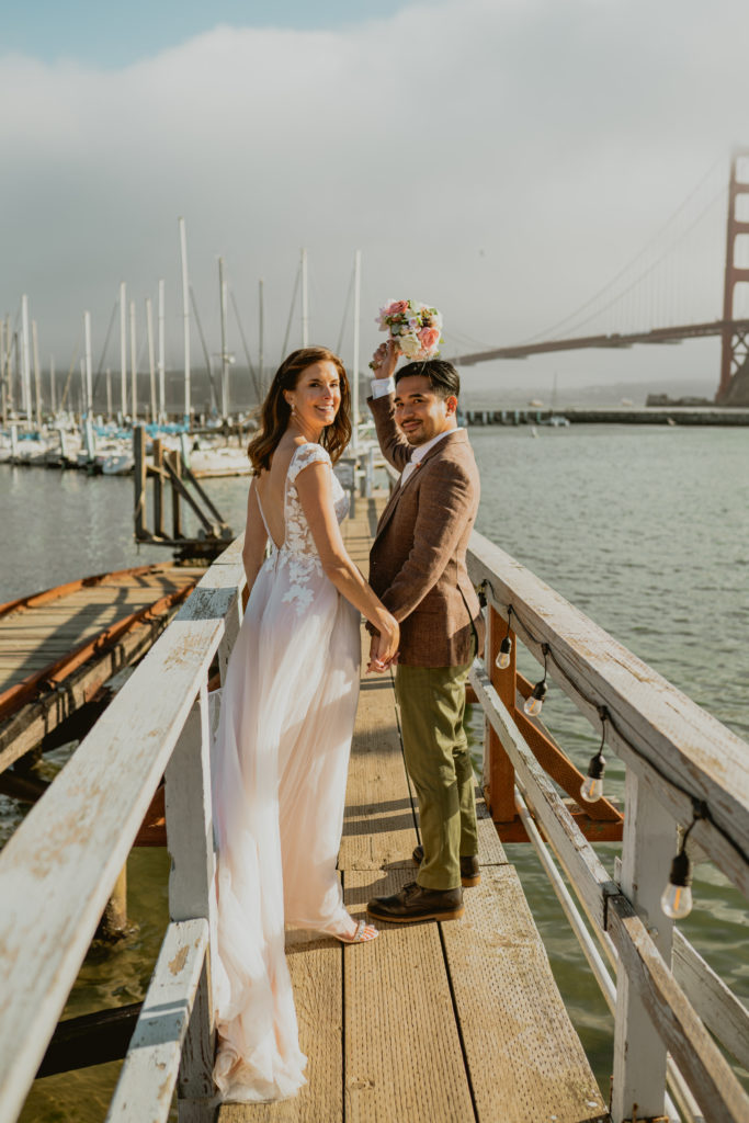 Martin + Ashely share a special moment after saying I DO at their Intimate SF wedding
