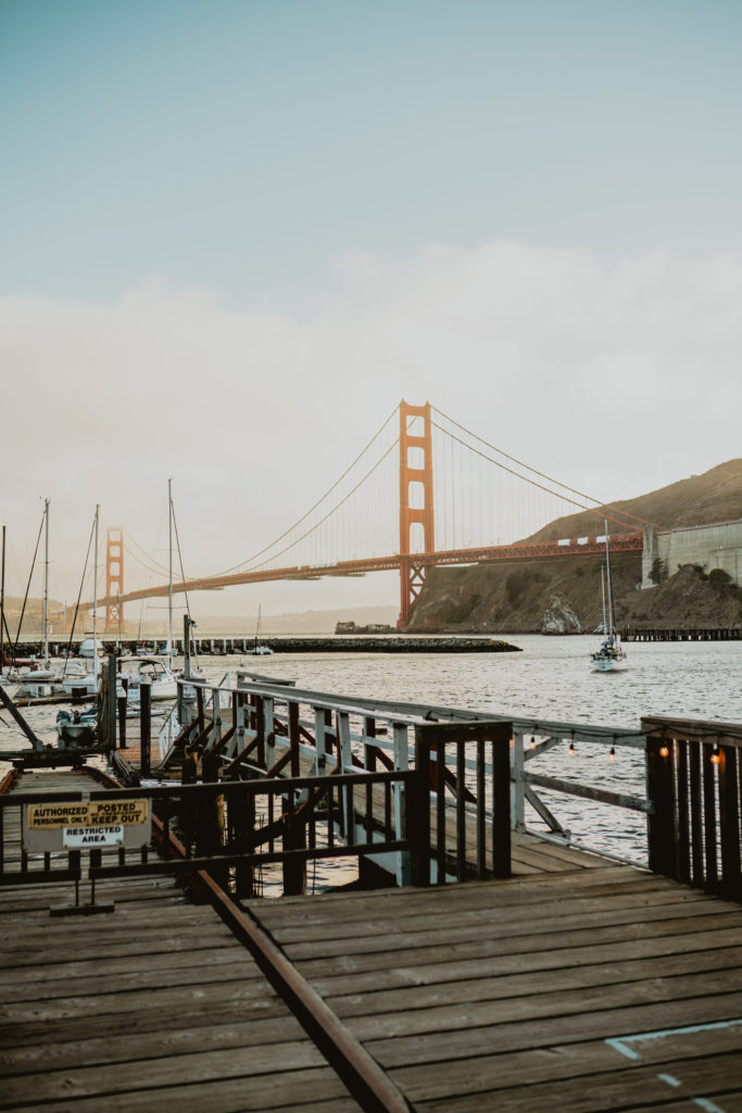 Golden Gate Bridge wedding backdrop