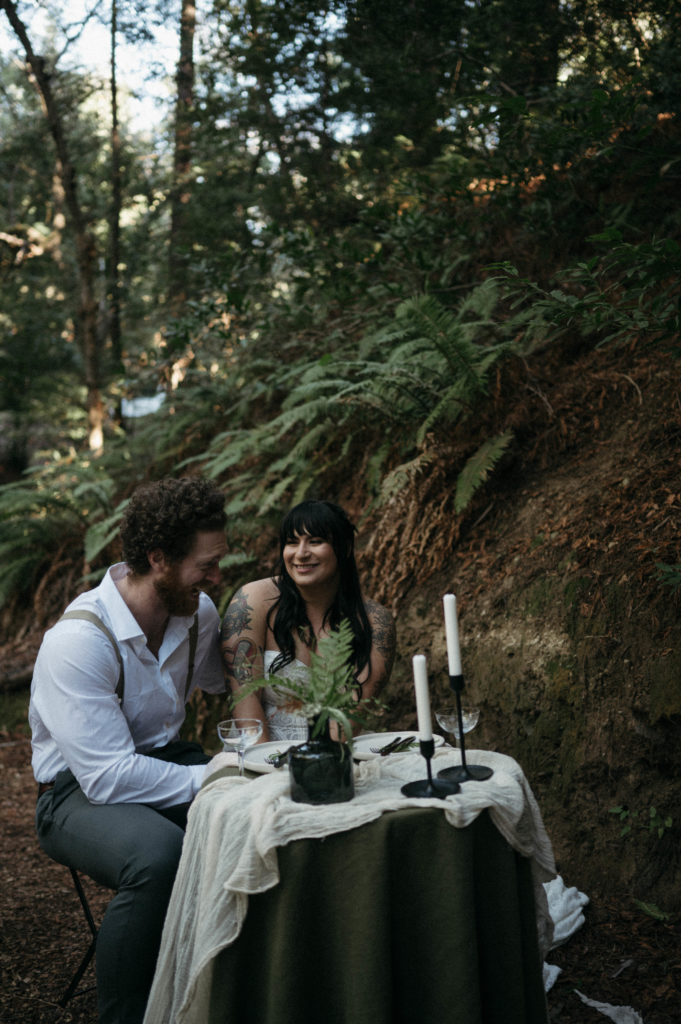 Sharing a special moment during this CA Redwoods elopement 