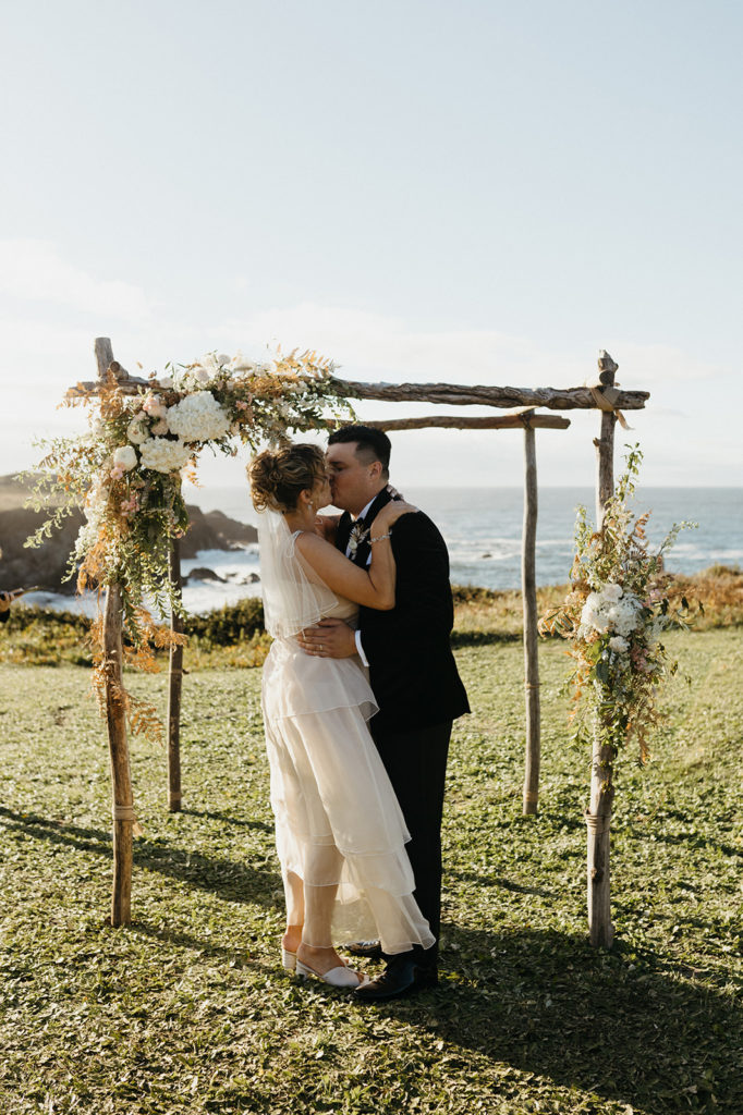 Destination wedding Ceremony on the Mendocino Coast