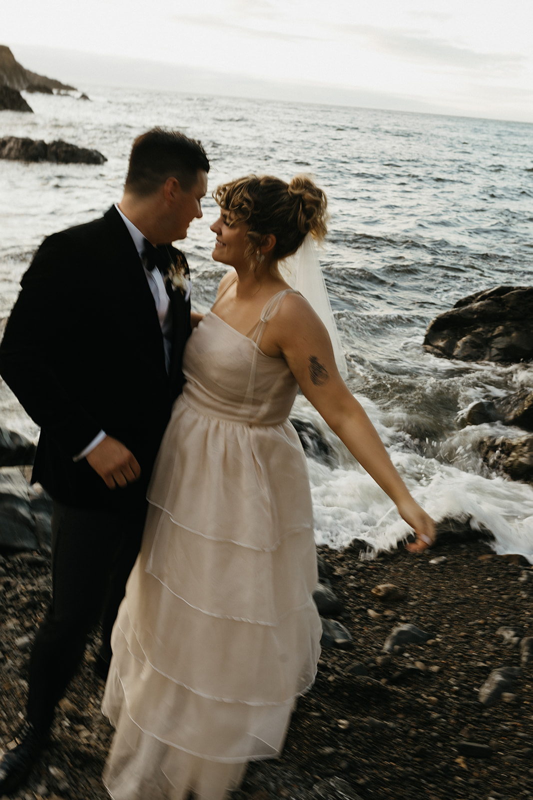 Mendocino Wedding bride + groom photos 