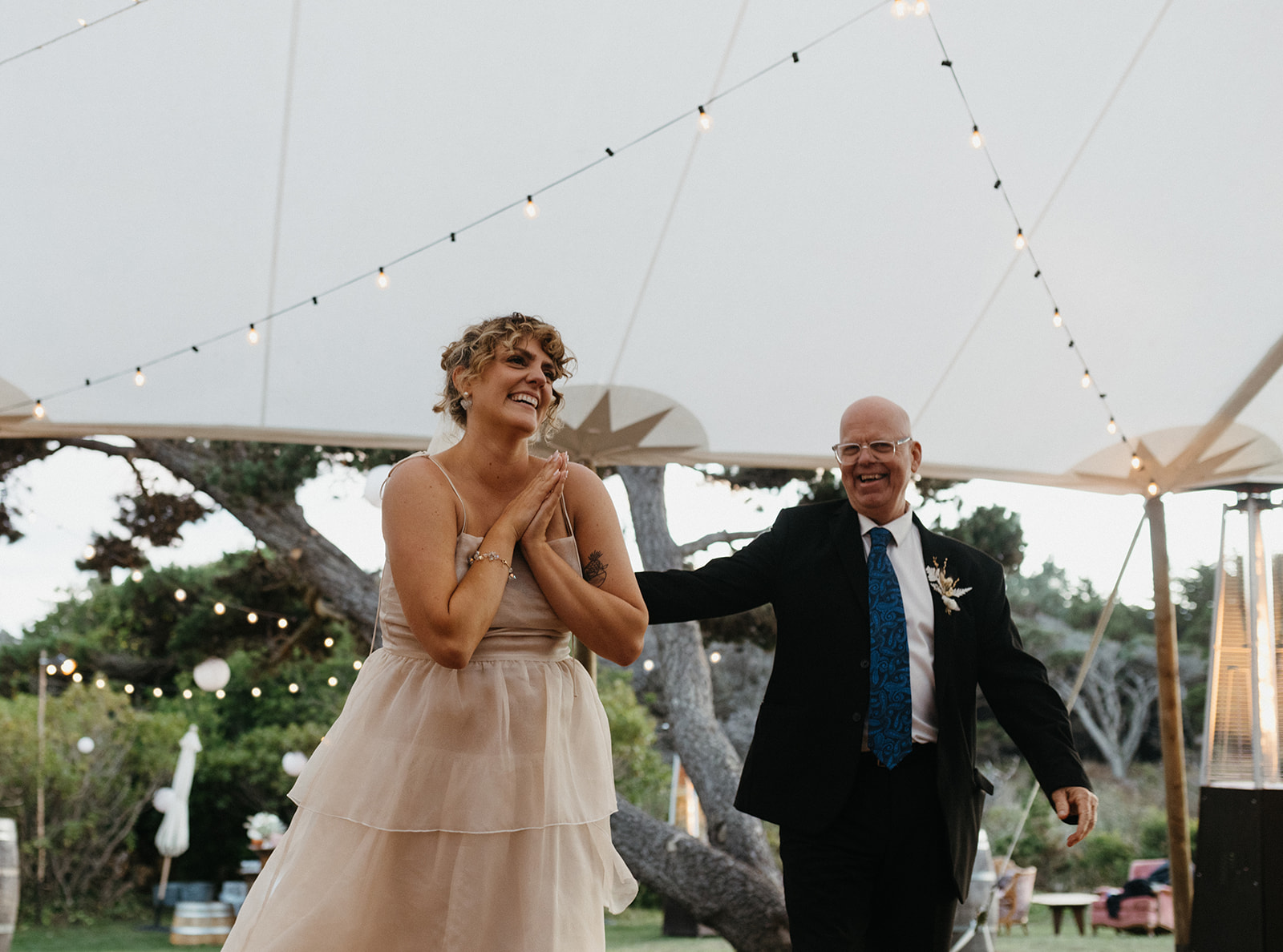 father daughter dance on the Mendocino Coast