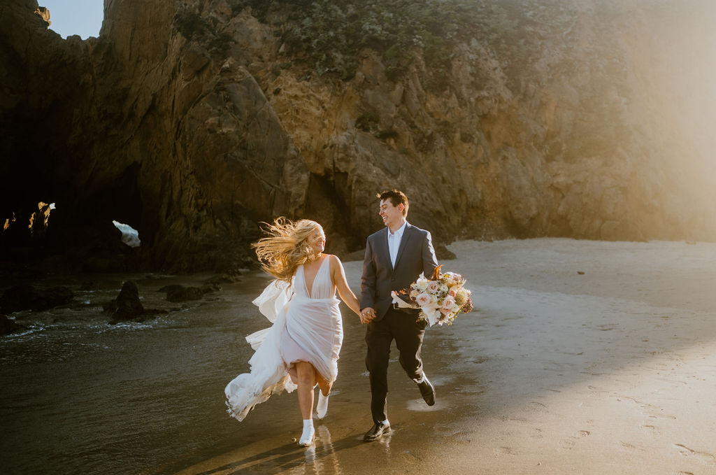 Pfeiffer Beach Big Sur Bride + Groom