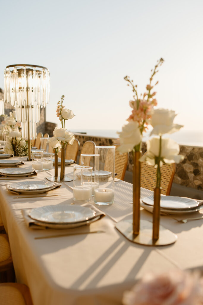 santorini wedding table