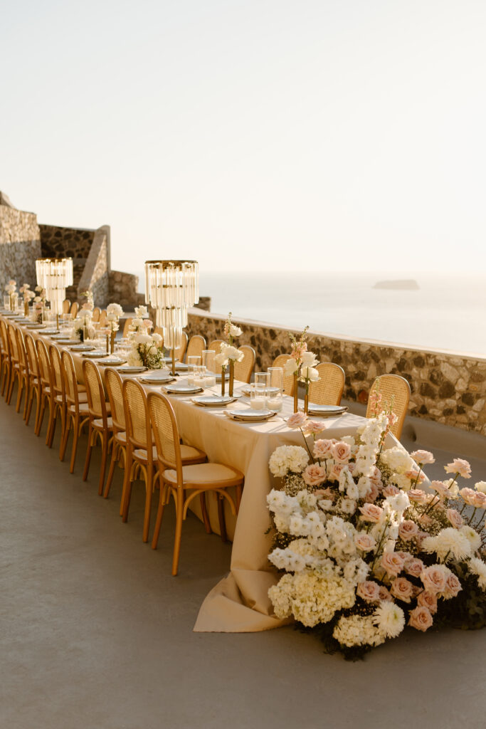 santorini wedding table