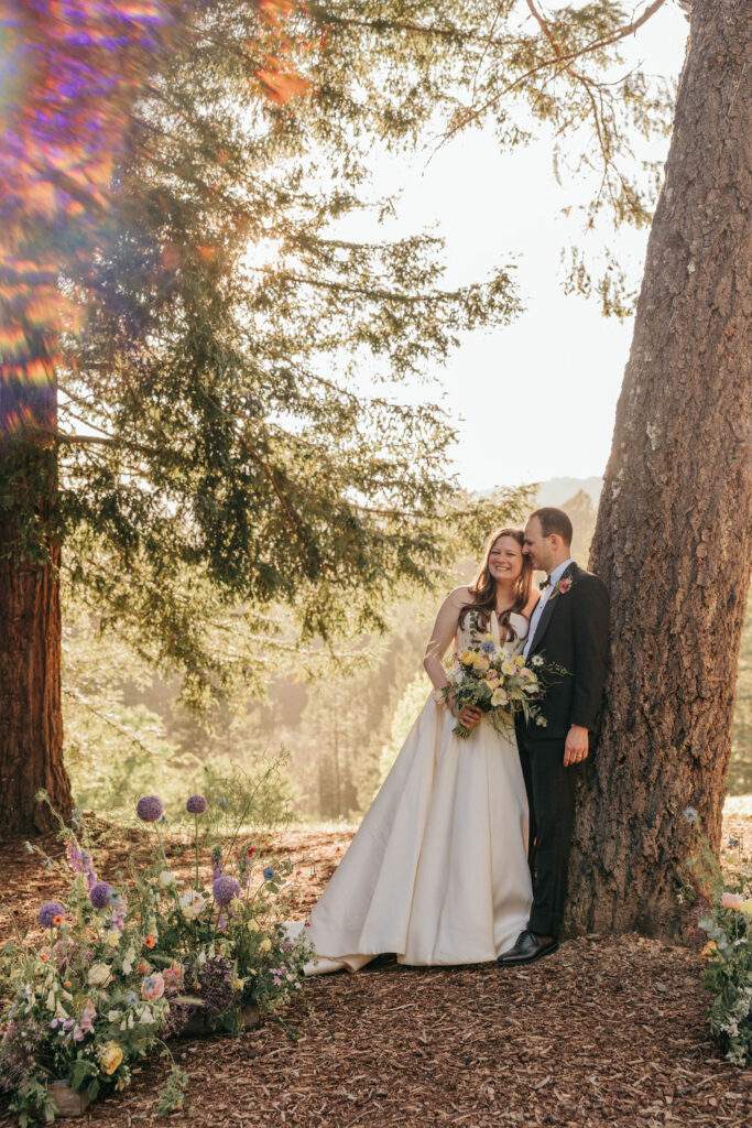 Golden hour portrait highlighting the bride’s vintage-inspired accessories and timeless style.