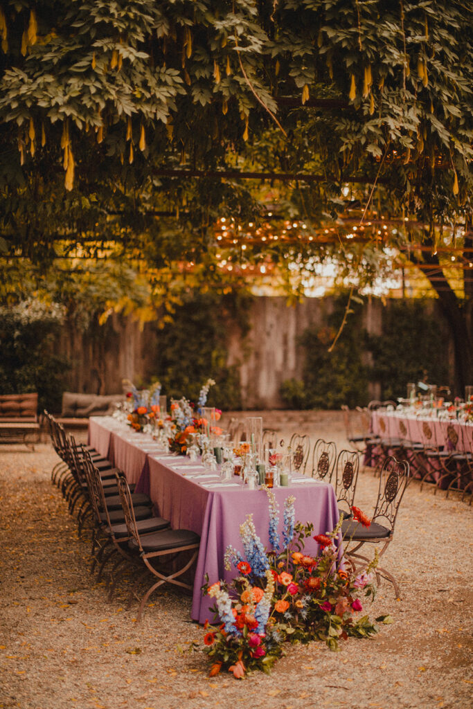 Candlelit tablescape at Barndiva for an intimate Sonoma wedding reception.